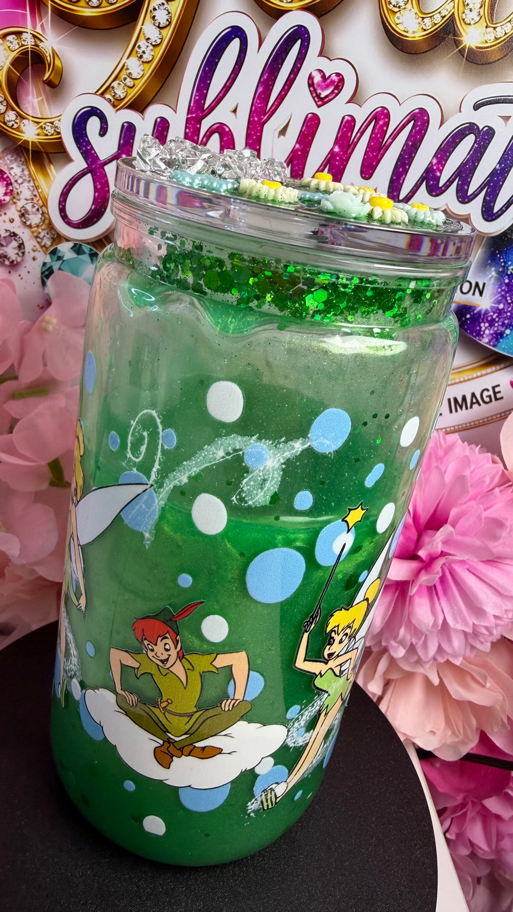 ✨ Snow Glob personnalisé Peter Pan – Création unique ✨