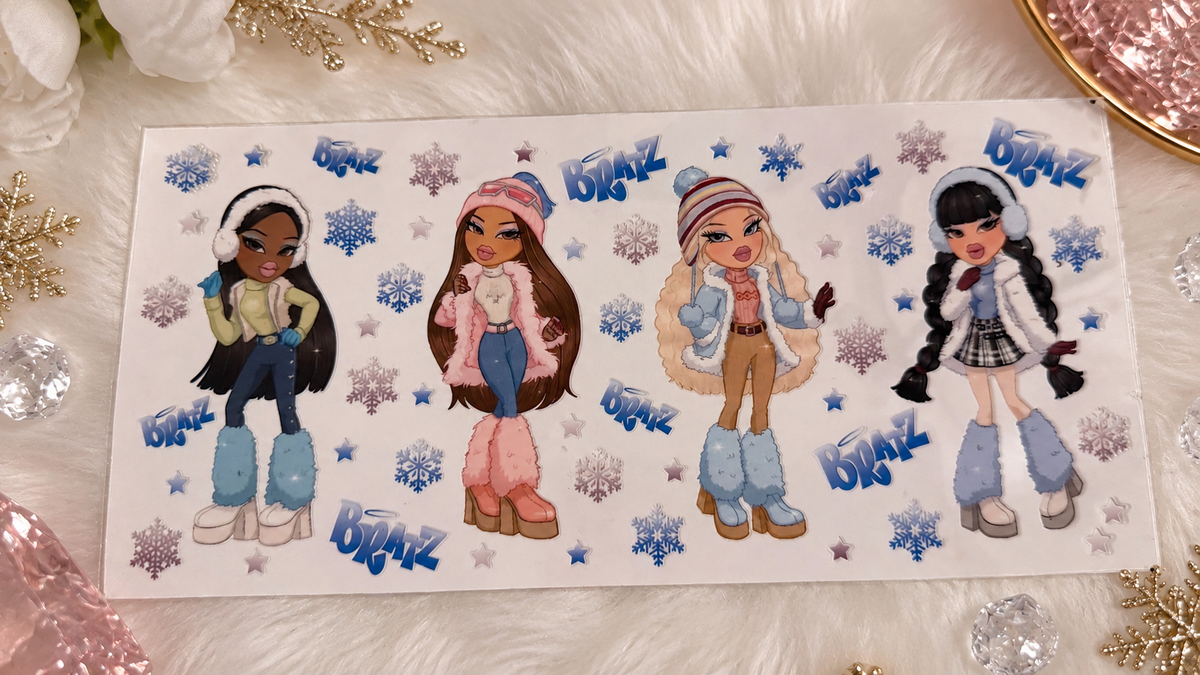 ❄️💙 Planche UV DTF – Bratz Winter Vibes 💙❄️ 16oz