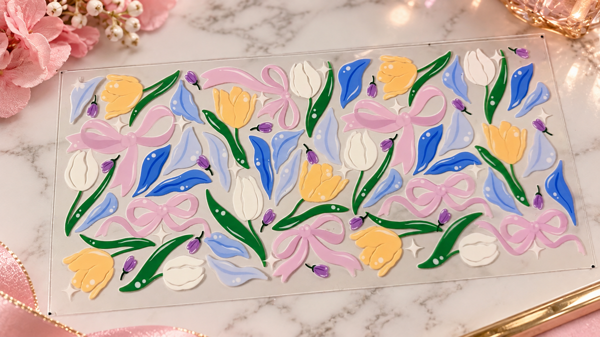 🌷 UV DTF fleuri & élégant 🌷 16oz