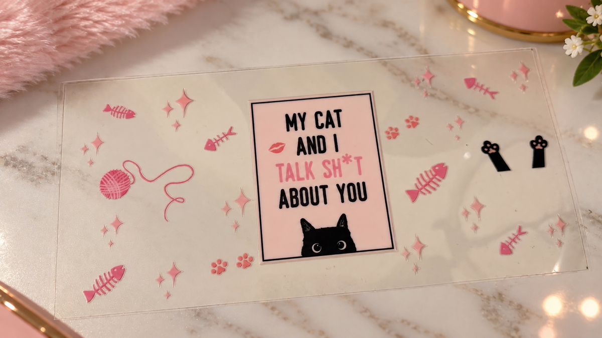 🐾 UV DTF spécial amoureux des chats ! 🐾💗 16oz