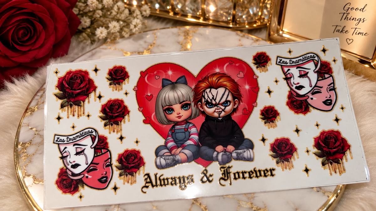 🖤🌹 Planche UV DTF « Always & Forever » 🌹🖤 16oz