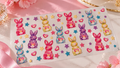 🐰💕 Planche UV DTF – Lapins Kawaii & Colorés 🌸✨ 16oz