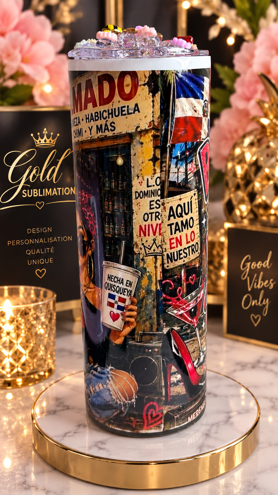 ✨ Verre personnalisé Gold Sublimation ✨ 20oz